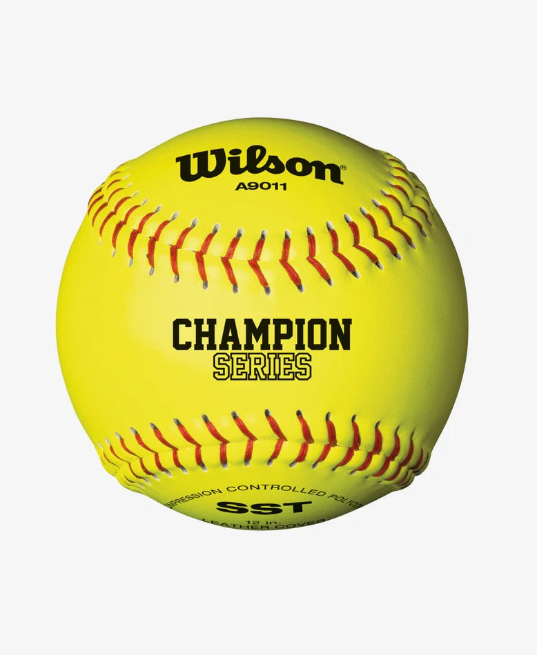 A9011 Collegiate NFHS Leather Polycore Softballs Blemished Dozen