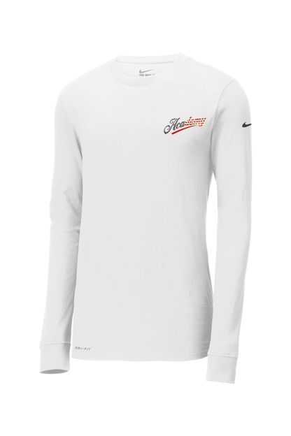 Academy Baseball Nike Dri-FIT Cotton/Poly Long Sleeve Tee Signature Lacrosse