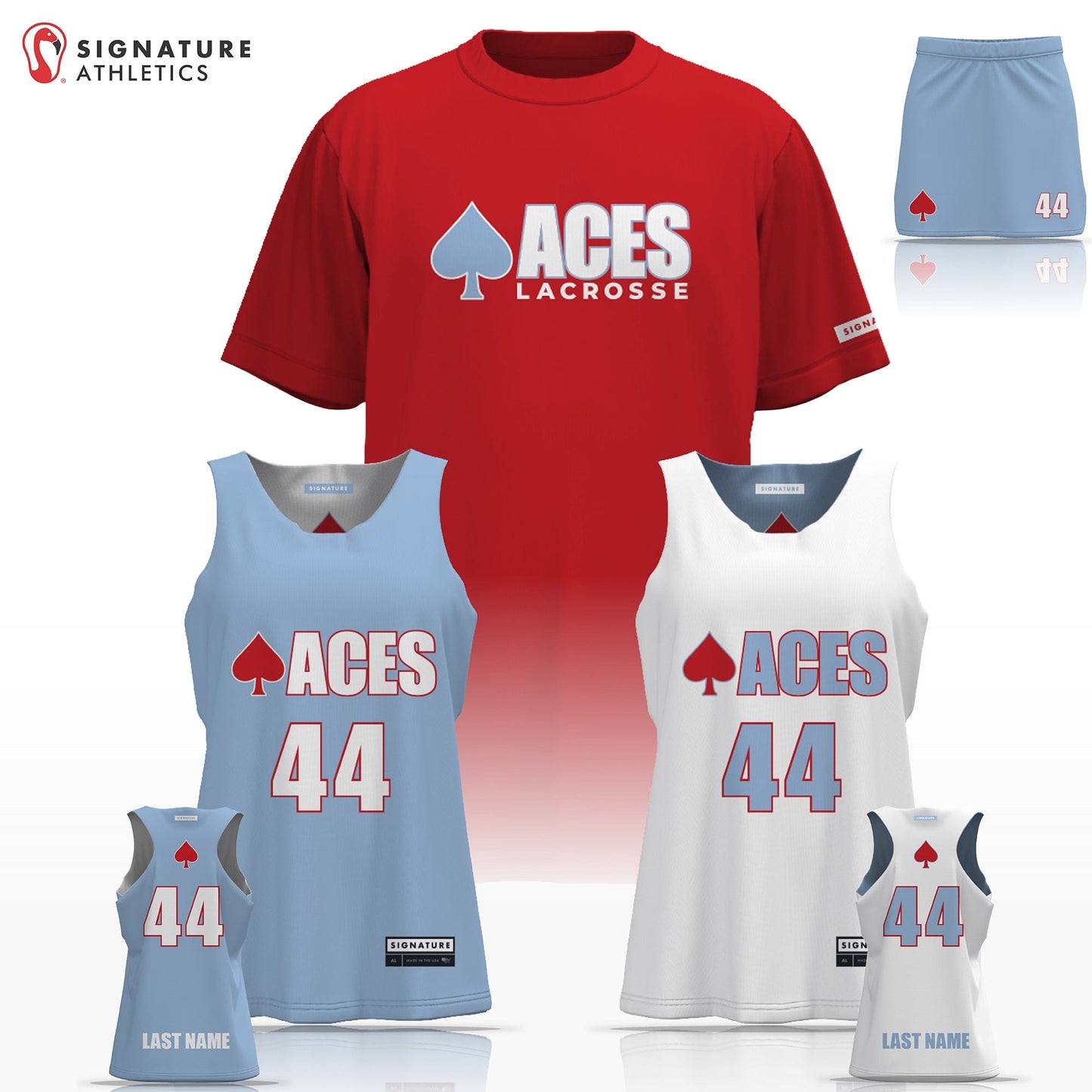 Aces Girls Lacrosse 3 Piece Player Package: 2033 Signature Lacrosse