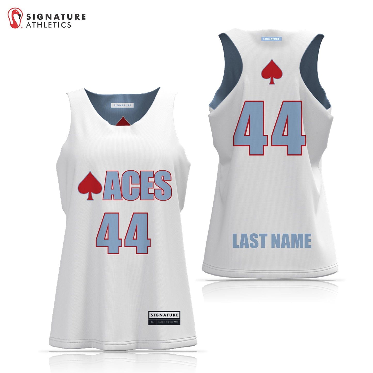 Aces Girls Lacrosse Reversible Pinnie Signature Lacrosse