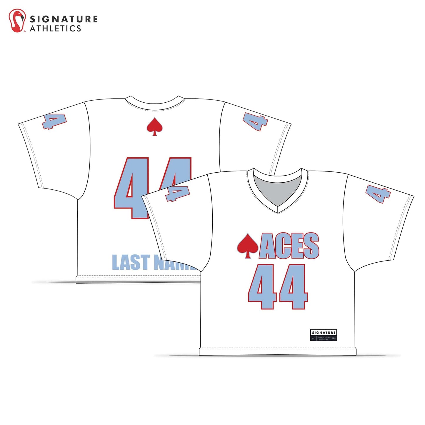 Aces Girls Lacrosse White Goalie Jersey: 2033 Signature Lacrosse