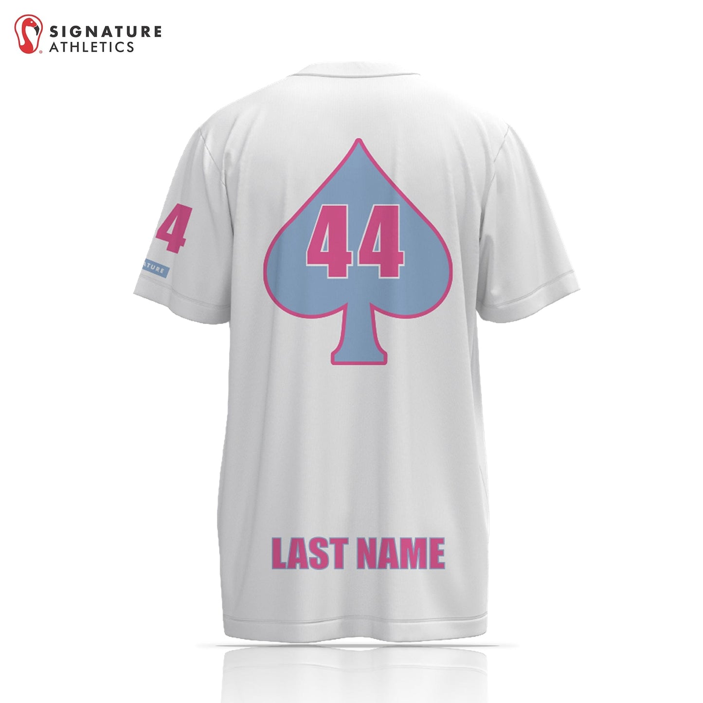 Aces Girls Lacrosse White Short Sleeve Tech Tee Signature Lacrosse