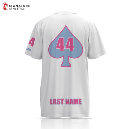 Aces Girls Lacrosse White Short Sleeve Tech Tee Signature Lacrosse