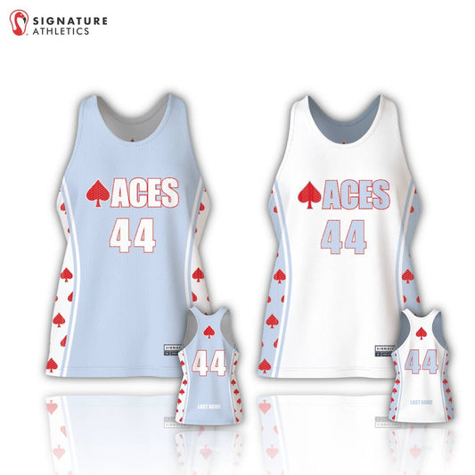 Aces Lacrosse Women's Reversible Player Pinnie (2030): 2030 Signature Lacrosse