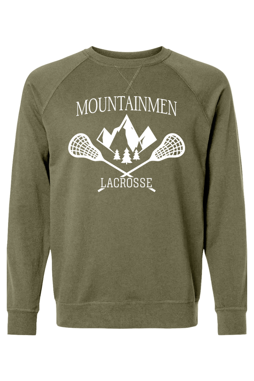 Adirondack Mountainmen Lacrosse Adult Heavyweight Raglan Long Sleeve Signature Lacrosse