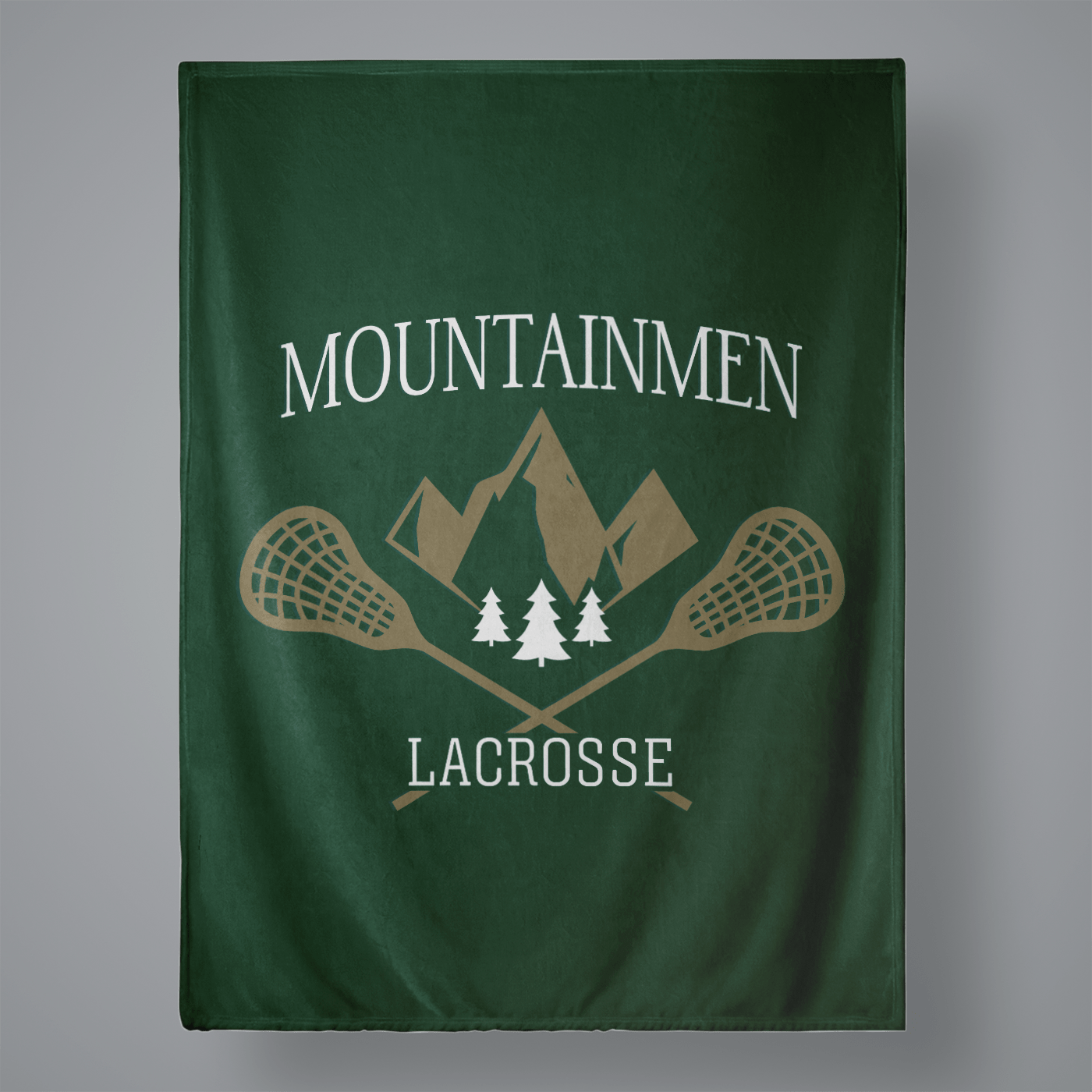 Adirondack Mountainmen Lacrosse Large Plush Throw Blanket Signature Lacrosse