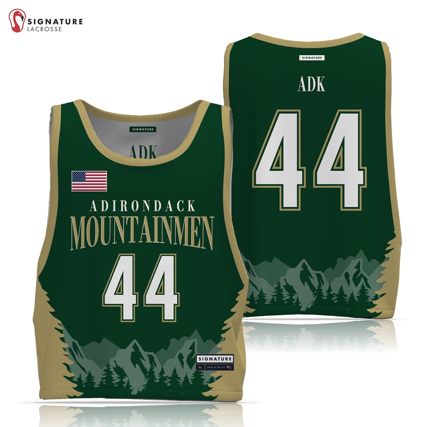 Adirondack Mountainmen Lacrosse Men's 3 Piece Player Game Package Signature Lacrosse