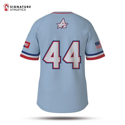 All Star Sports COMBAT FUTURES Men's Carolina Blue CF Pro Short Sleeve Tech Tee Signature Lacrosse