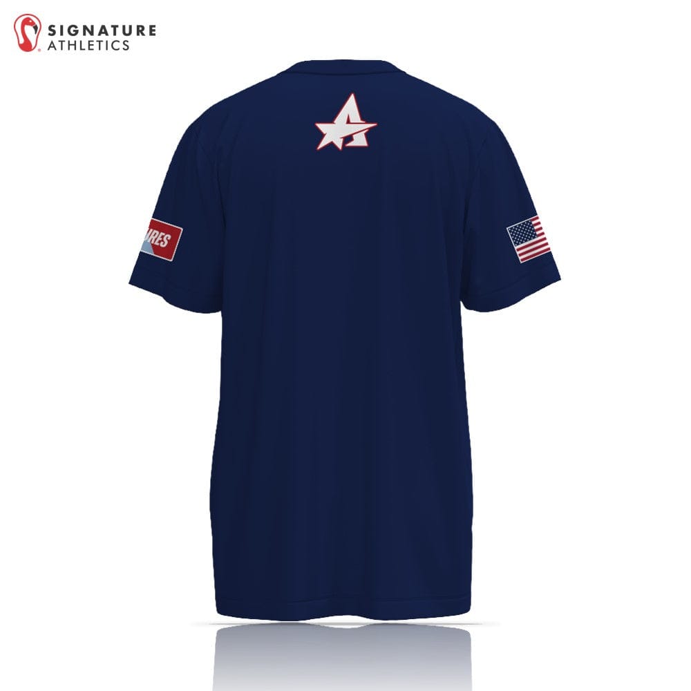 All Star Sports COMBAT FUTURES Men's Navy CF Short Sleeve Tech Tee Signature Lacrosse