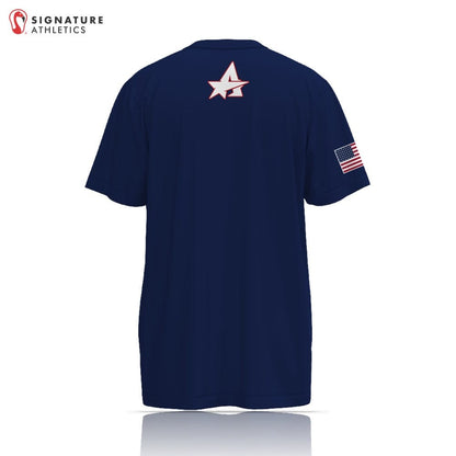All Star Sports COMBAT Men's Navy Short Sleeve Tech Tee Signature Lacrosse