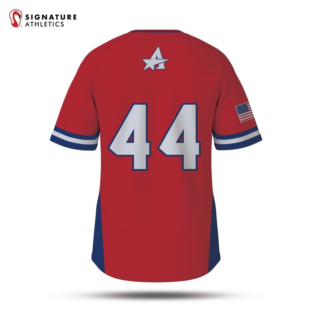 All Star Sports COMBAT Men's Red Combat Pro Tech Tee Signature Lacrosse