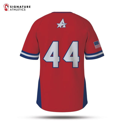 All Star Sports COMBAT Men's Red Combat Pro Tech Tee Signature Lacrosse