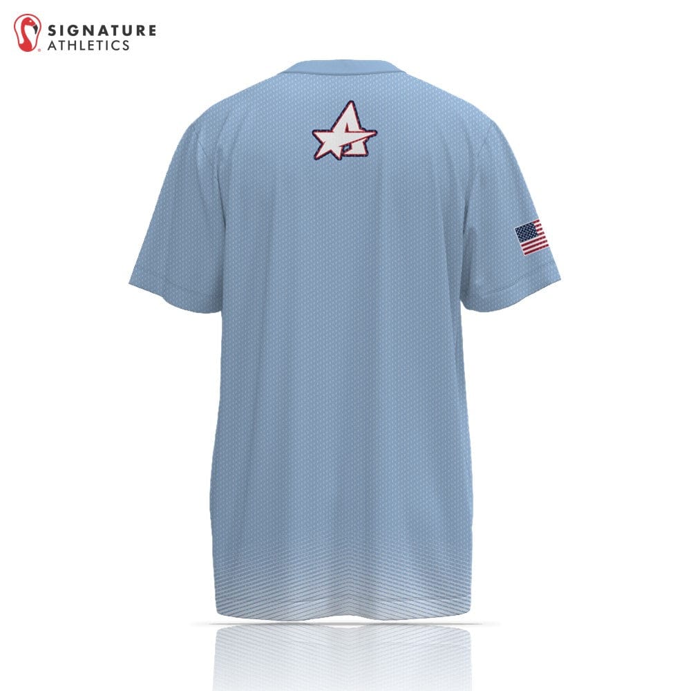 All Star Sports Sublimated Short Sleeve Jersey Combat Carolina Blue Signature Lacrosse
