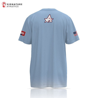 All Star Sports Sublimated Short Sleeve Jersey Combat Futures Carolina Blue Signature Lacrosse