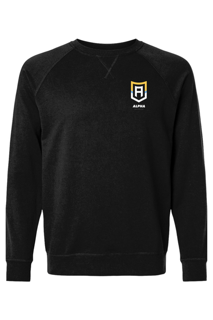 Alpha Lacrosse Adult Heavyweight Raglan Long Sleeve Signature Lacrosse