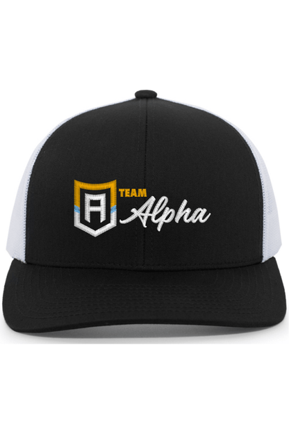 Alpha Lacrosse Embroidered Trucker Hat Signature Lacrosse