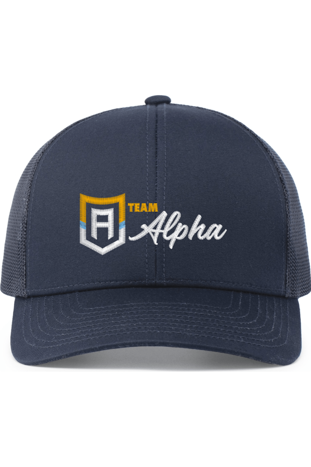 Alpha Lacrosse Embroidered Trucker Hat Signature Lacrosse
