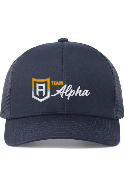 Alpha Lacrosse Embroidered Trucker Hat Signature Lacrosse