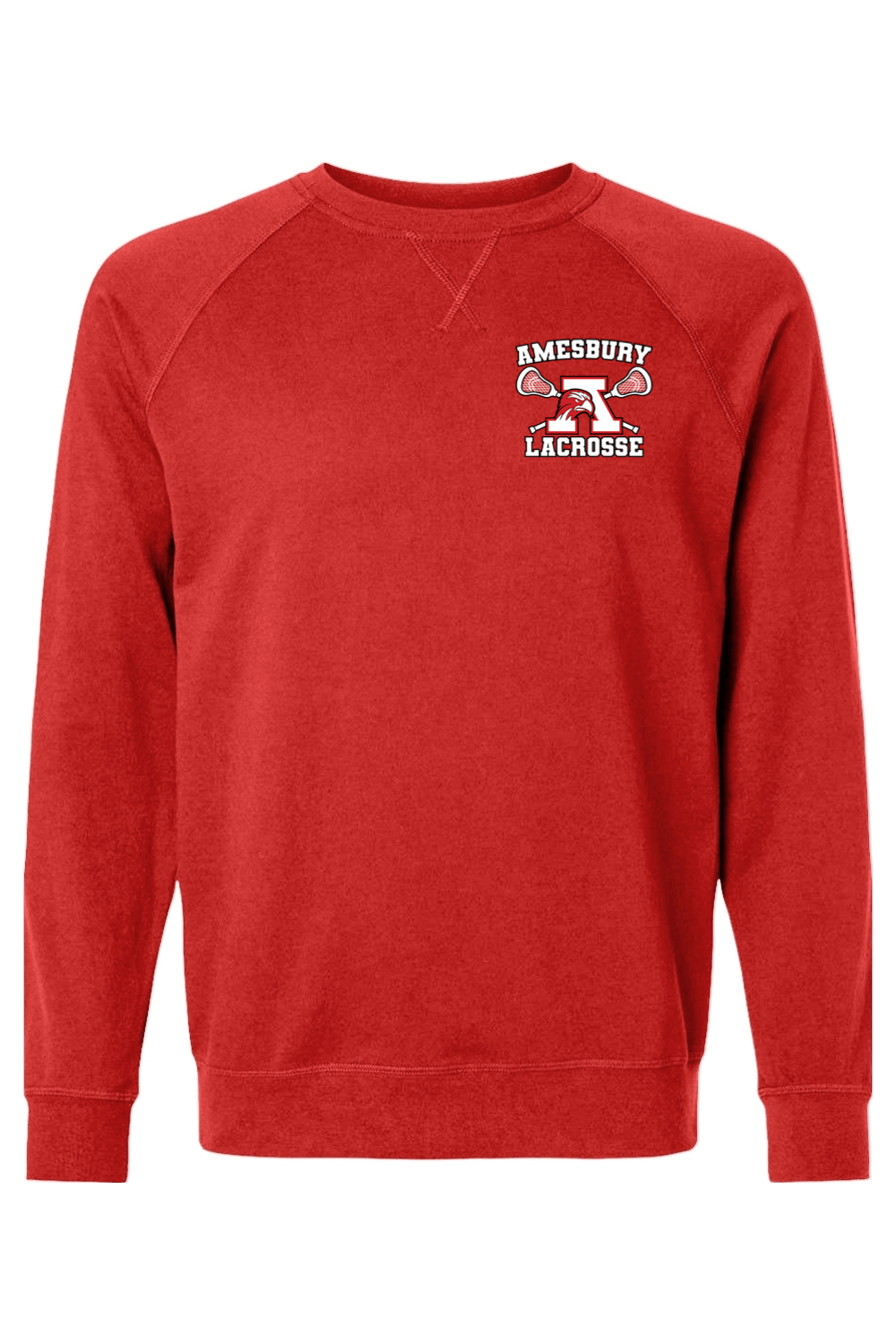 Amesbury Youth Lacrosse Adult Heavyweight Raglan Long Sleeve Signature Lacrosse