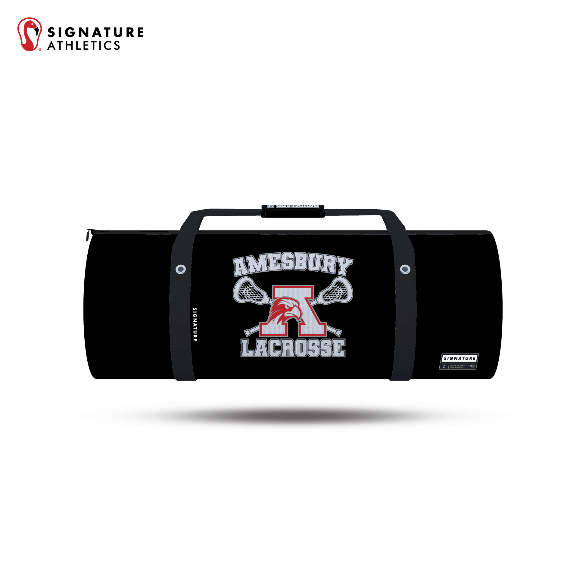 Amesbury Youth Lacrosse Dark Customizable Large Equipment Duffel Bag Signature Lacrosse