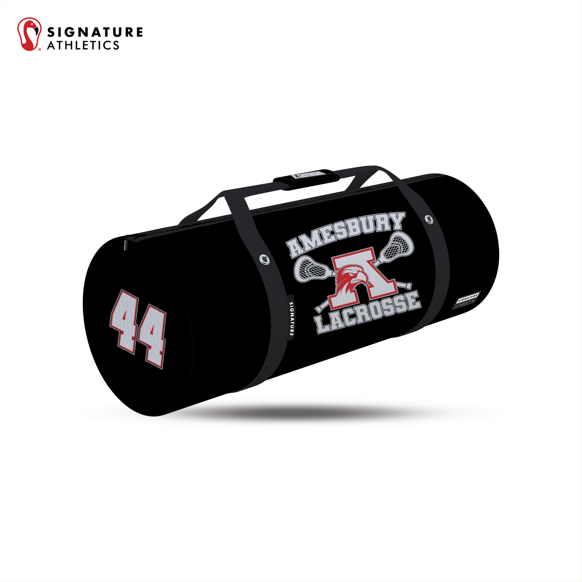 Amesbury Youth Lacrosse Dark Customizable Large Equipment Duffel Bag Signature Lacrosse