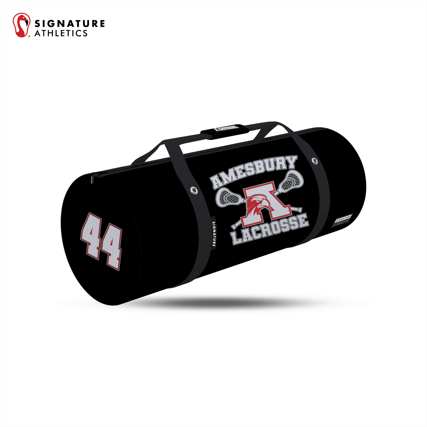 Amesbury Youth Lacrosse Dark Customizable Medium All-Purpose Duffel Bag Signature Lacrosse