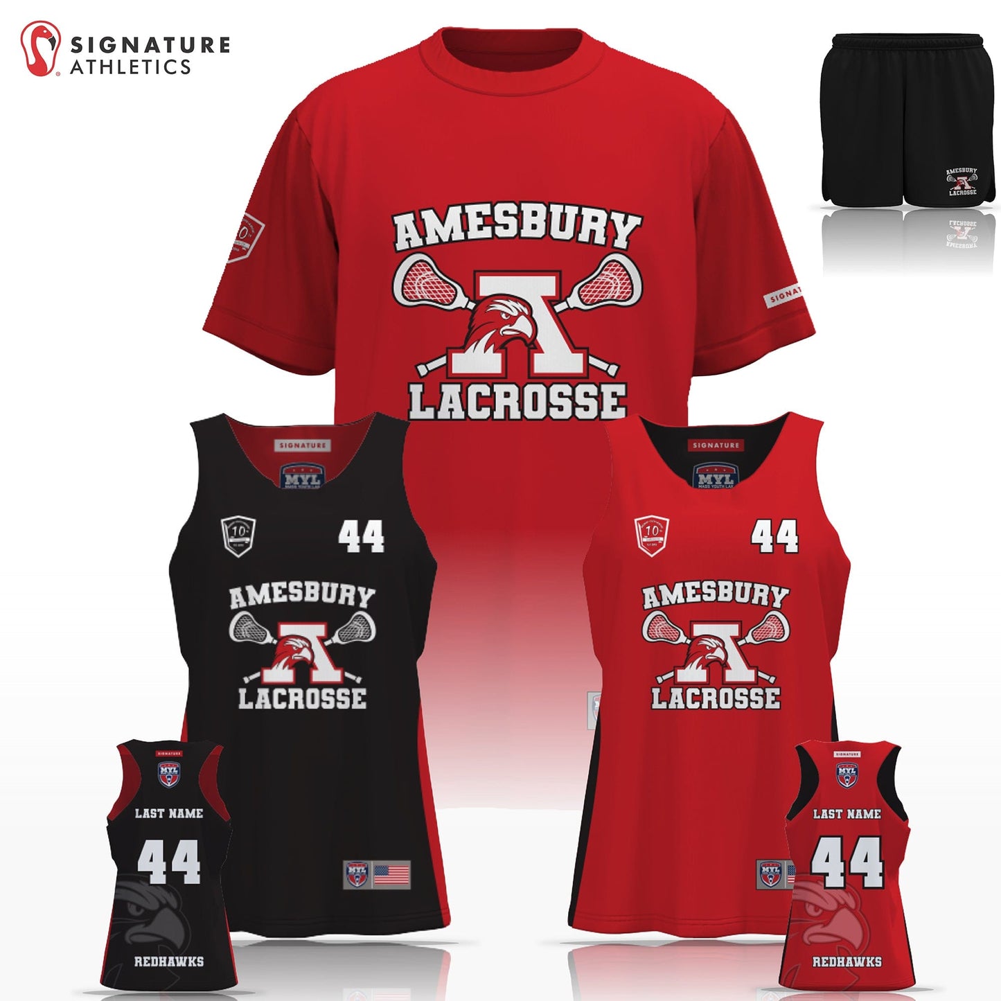 Amesbury Youth Lacrosse Girl's 3 Piece Player Package Signature Lacrosse