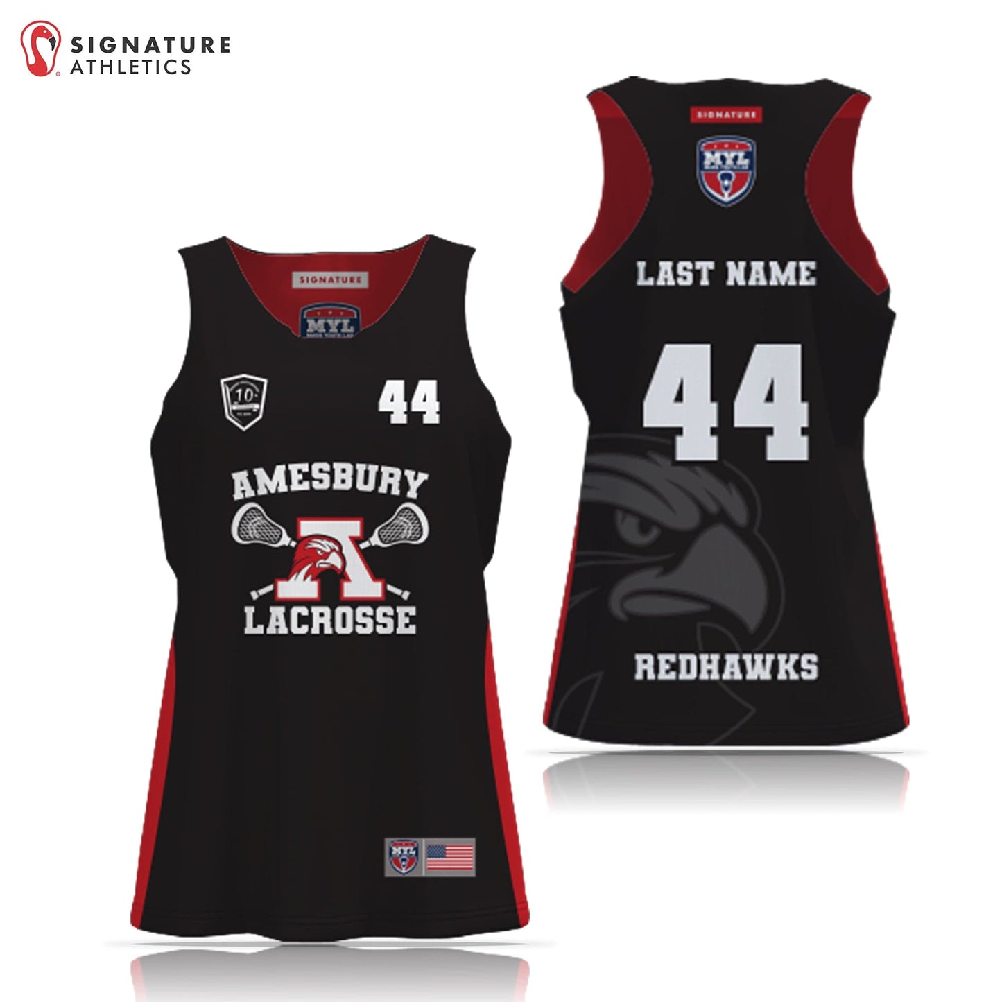 Amesbury Youth Lacrosse Girl's 3 Piece Player Package: Girls Grades 1-2 Signature Lacrosse