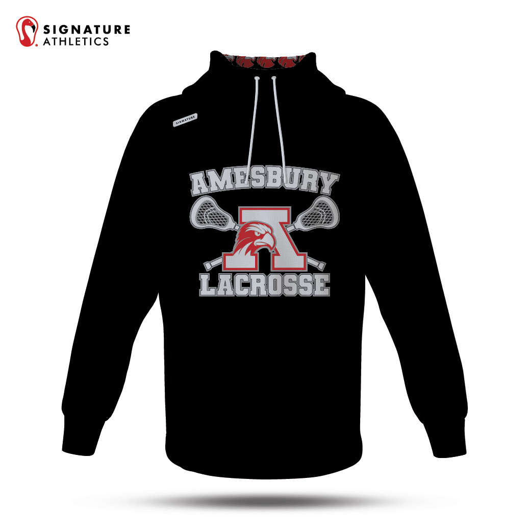Amesbury Youth Lacrosse Men's Pro Dye Sub Scuba Hoodie: Amesbury Youth Signature Lacrosse