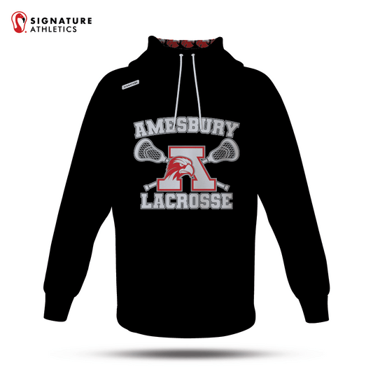 Amesbury Youth Lacrosse Men's Pro Dye Sub Scuba Hoodie: Amesbury Youth Signature Lacrosse