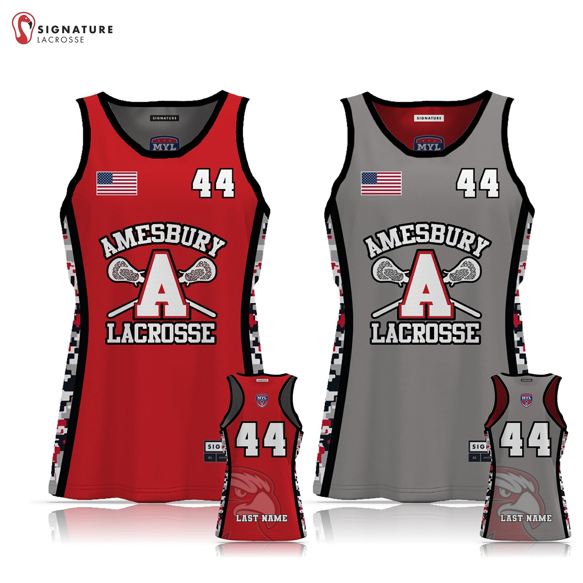 Amesbury Youth Lacrosse Women's 3 Piece Player Game Package Signature Lacrosse