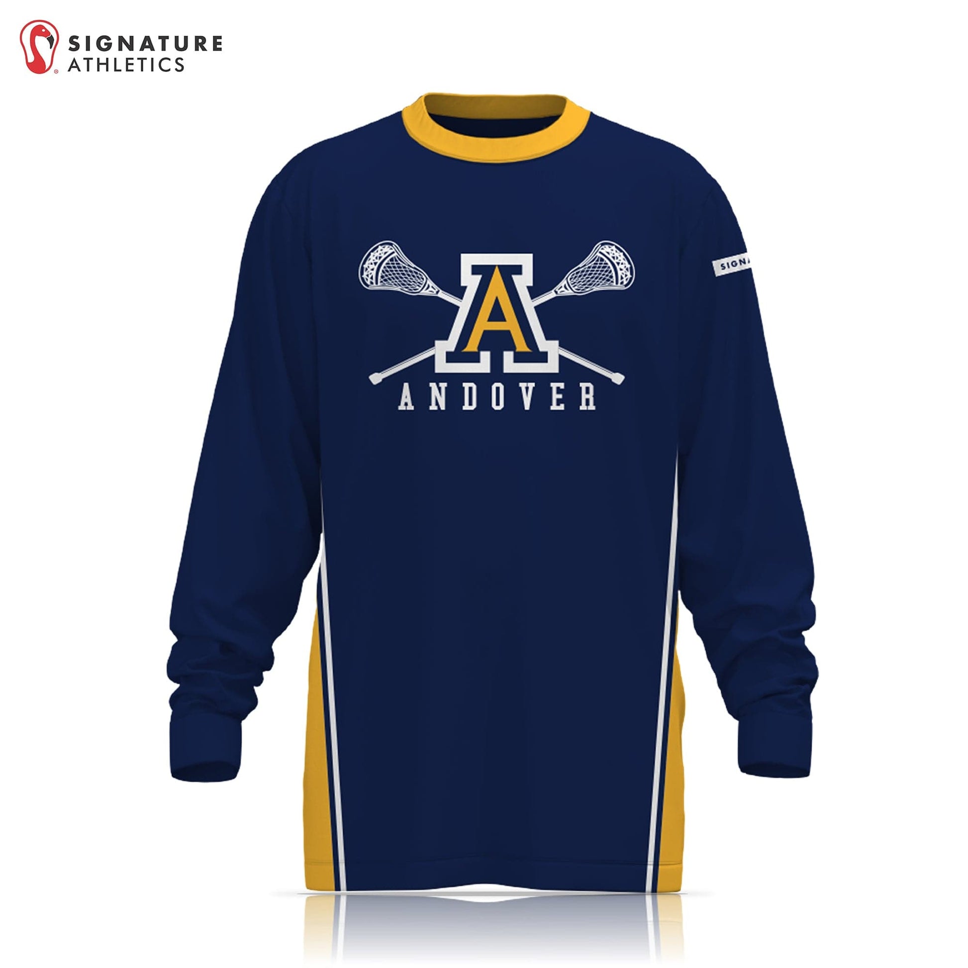 Andover Youth Lacrosse Player Dark Long Sleeve Shooting Shirt: 3rd Grade Signature Lacrosse