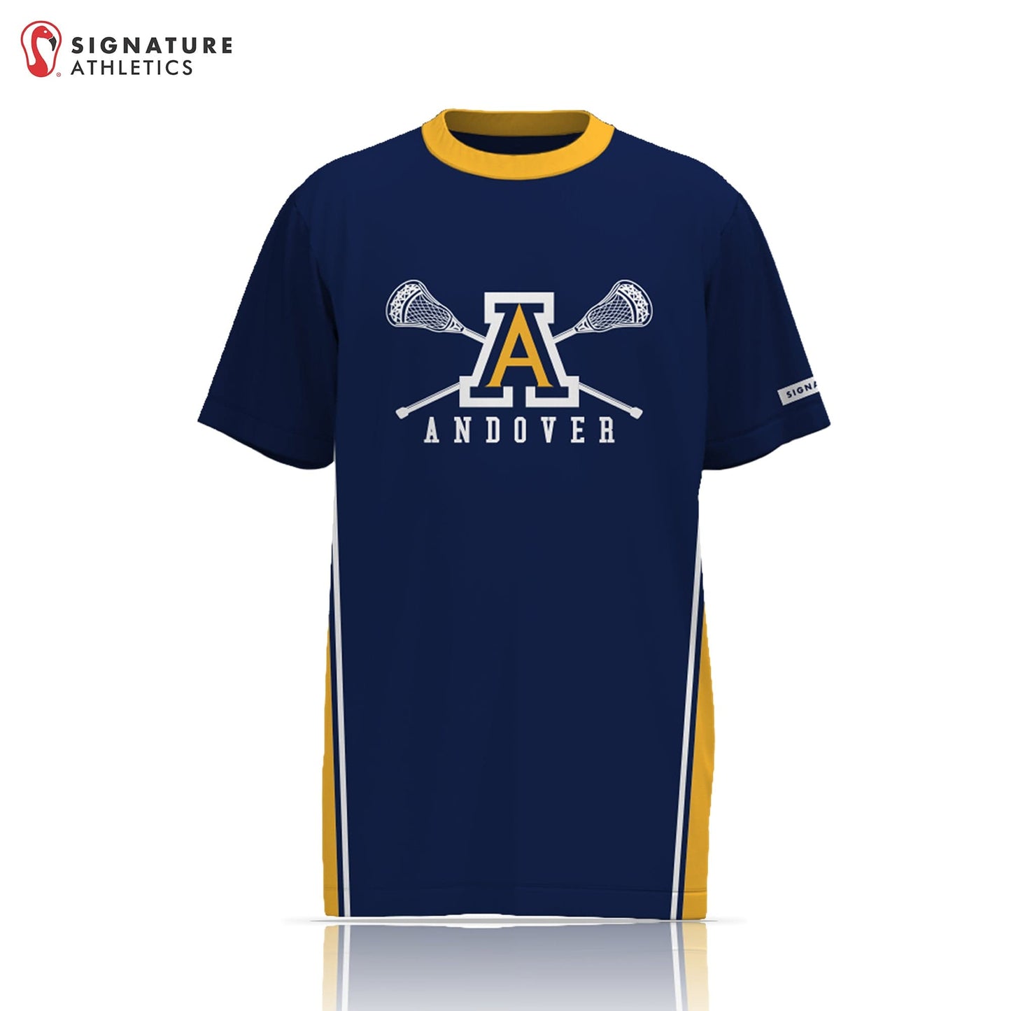 Andover Youth Lacrosse Player Dark Short Sleeve Shooting Shirt: 6th Grade Signature Lacrosse