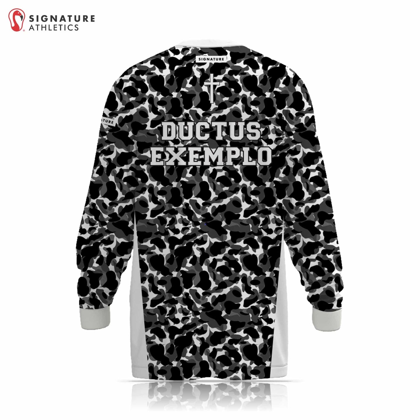 Apex CF Black & White Long Sleeve Tech Tee Signature Lacrosse