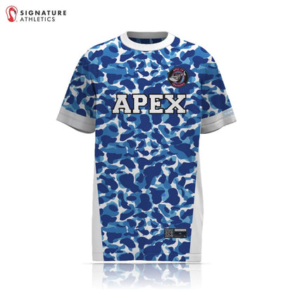 Apex CF Men's Short Sleeve Tech Tee Blue Signature Lacrosse