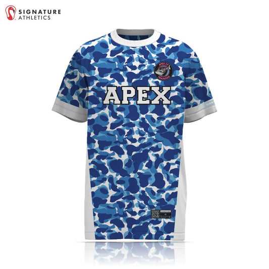 Apex CF Men's Short Sleeve Tech Tee Blue: Apex CF Signature Lacrosse