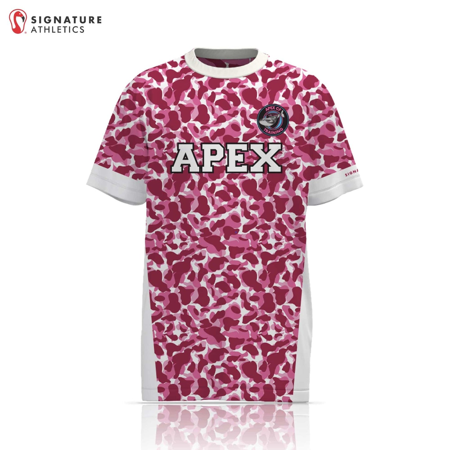Apex CF Pink Short Sleeve Tech Tee: Apex CF Signature Lacrosse
