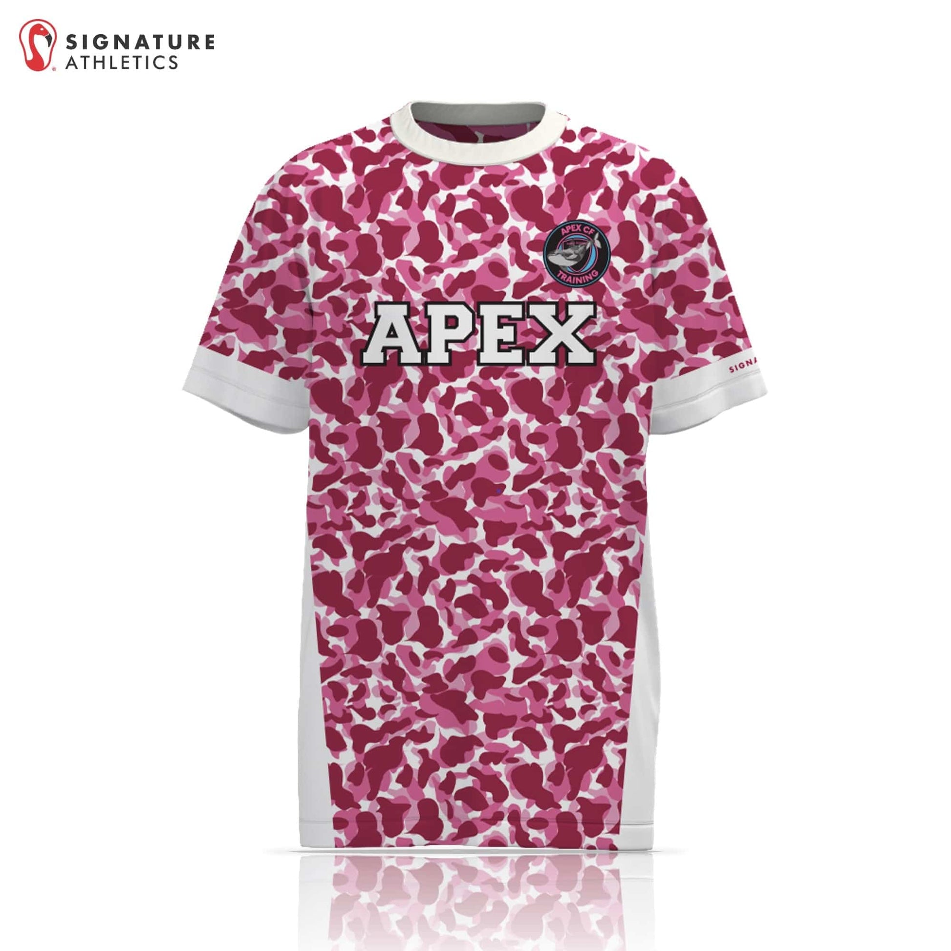 Apex CF Pink Short Sleeve Tech Tee: Apex CF Signature Lacrosse