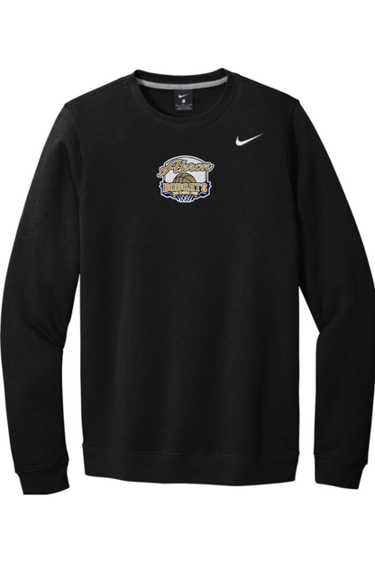 Arkron Bobcats Basketball Embroidered Nike Club Fleece Crew Signature Lacrosse