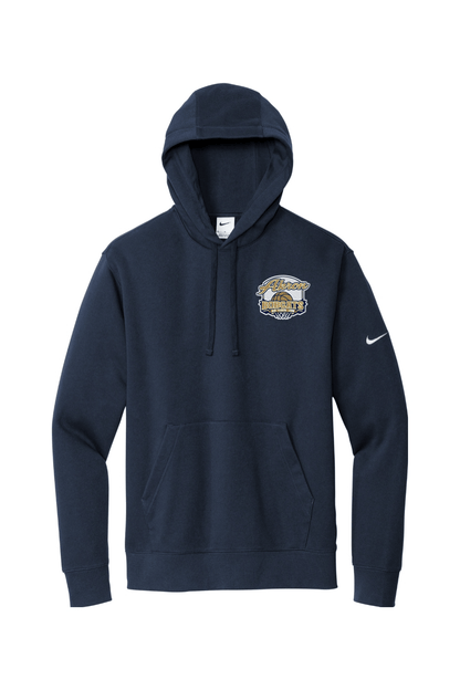 Arkron Bobcats Basketball Embroidered Nike Club Fleece Sleeve Swoosh Pullover Hoodie Signature Lacrosse