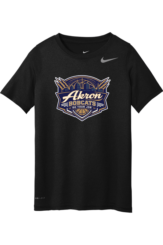 Arkron Bobcats Basketball Nike Youth Team Legend Tee Signature Lacrosse