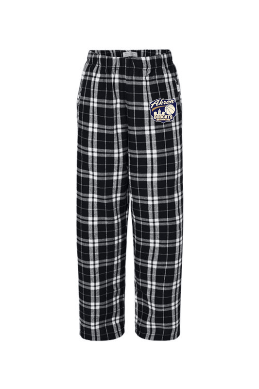 Arkron Bobcats Basketball Youth Flannel Pants Signature Lacrosse