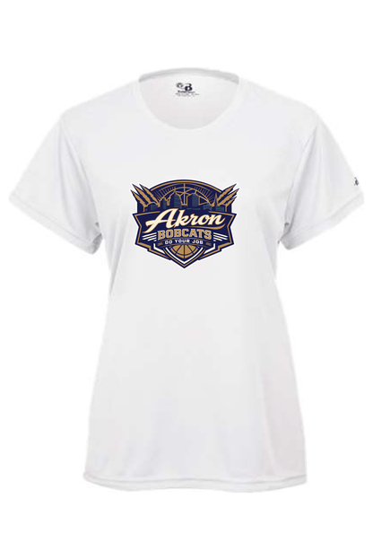 Arkron Bobcats Basketball Youth Girl's Athletic T-Shirt Signature Lacrosse