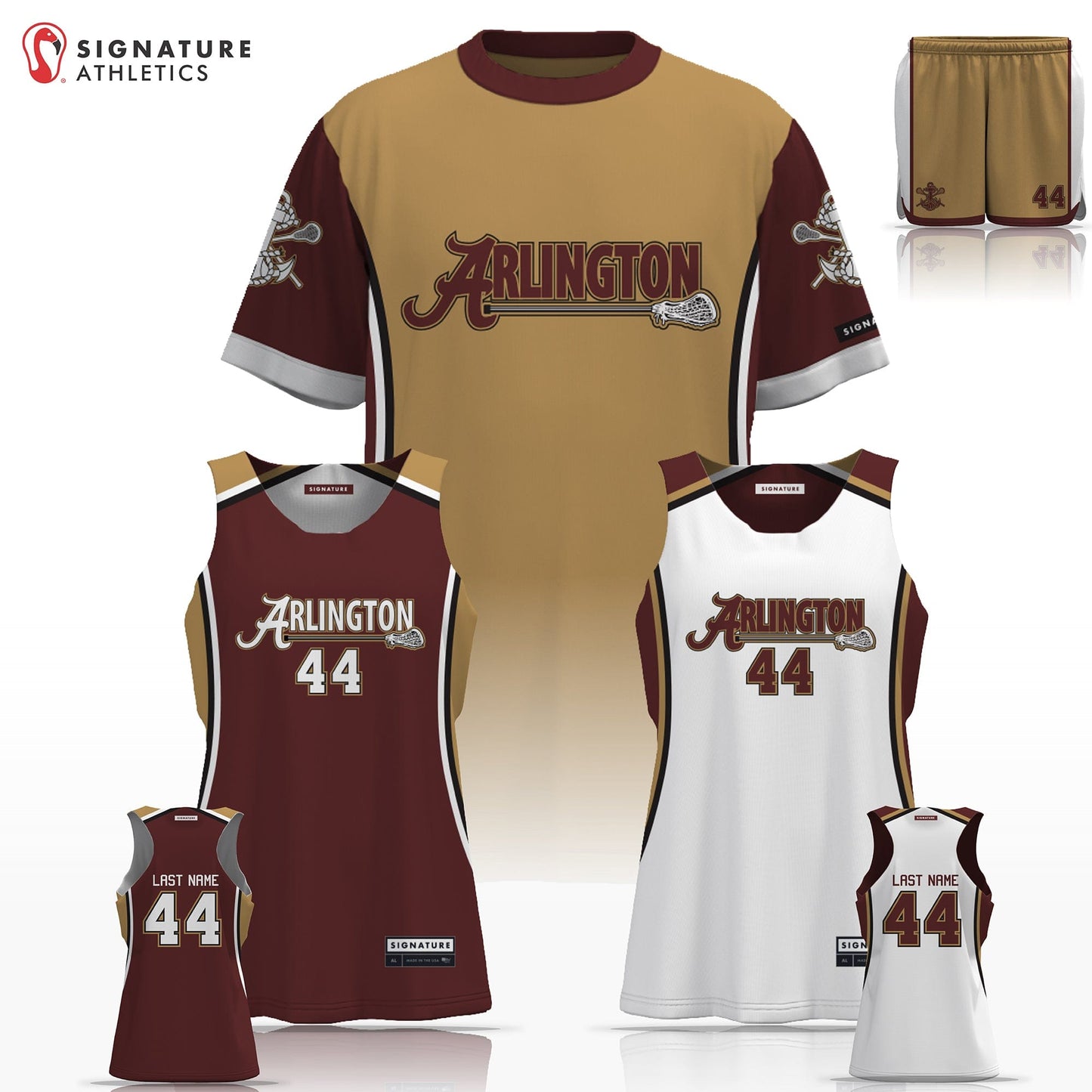 Arlington Lagrange Lacrosse Women's 3 Piece Player Game Package Signature Lacrosse