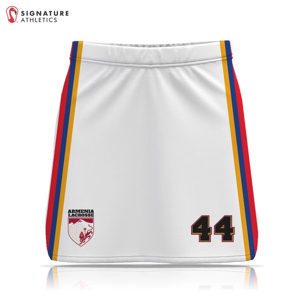 Armenia Lacrosse Women's Player Skirt White: Armenia Signature Lacrosse