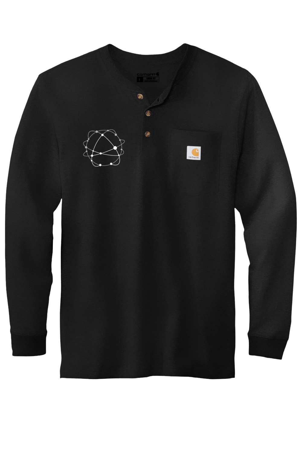 ASIST Men's Carhartt Long Sleeve Henley T-Shirt Signature Lacrosse