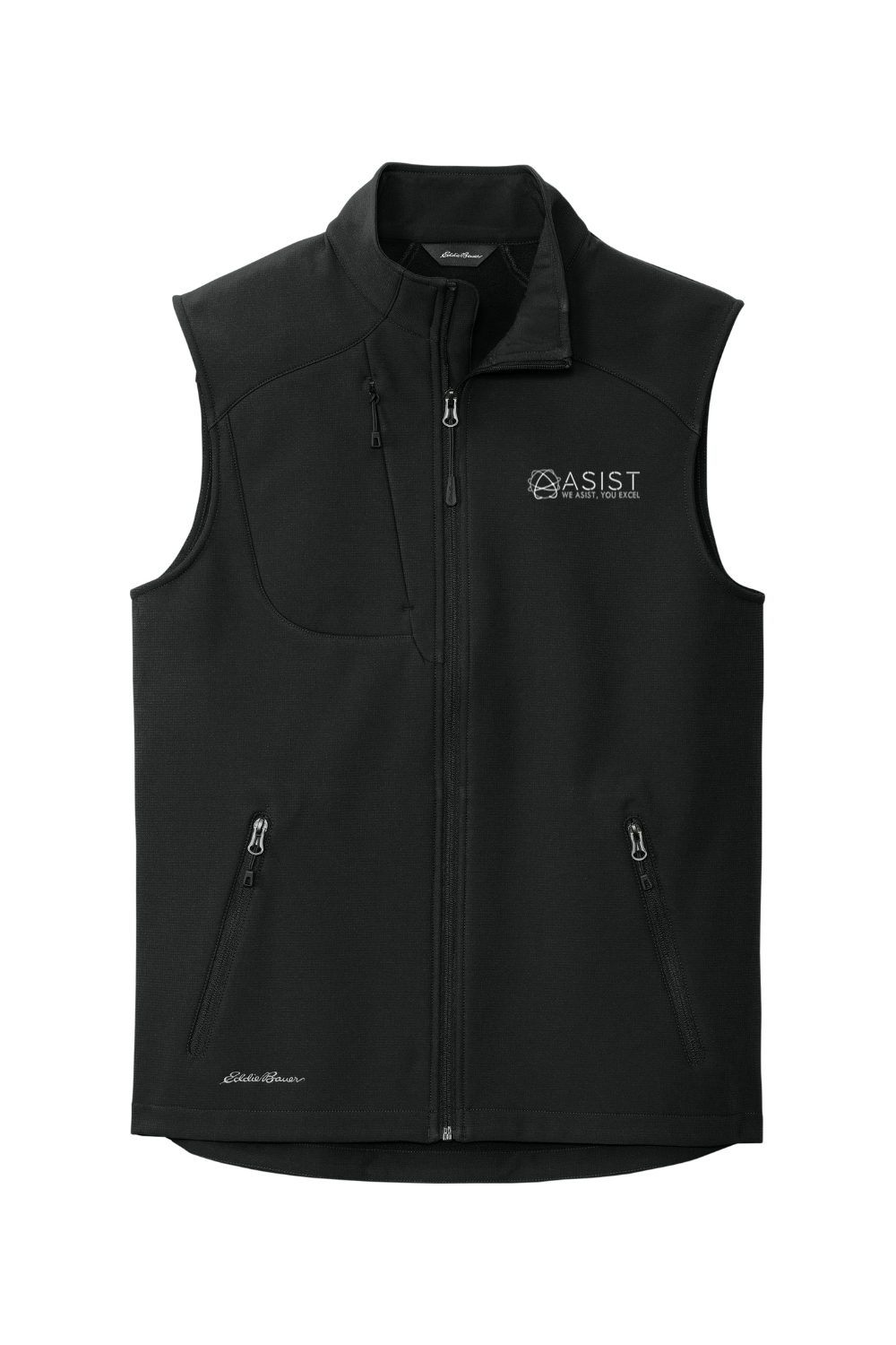 ASIST Men's Embroidered Eddie Bauer Stretch Soft Shell Vest Signature Lacrosse