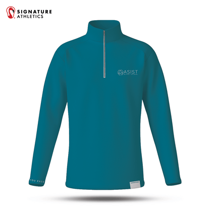 ASIST Men's Green Quarter-Zip Signature Lacrosse