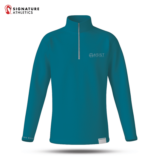 ASIST Men's Green Quarter-Zip Signature Lacrosse