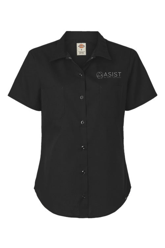 ASIST Women's Dickies Women's Indurtrial Short Sleeve Work Shirt Signature Lacrosse